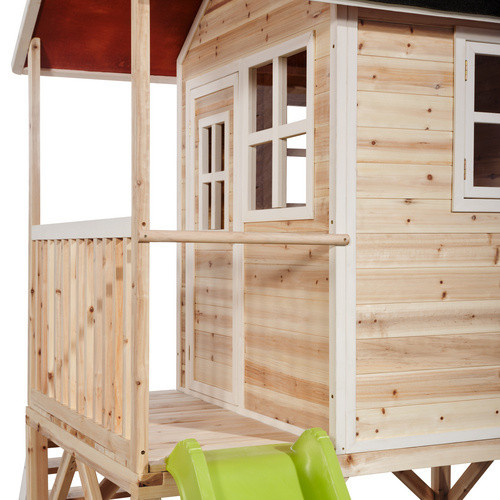 EXIT Toys Loft 500 Holzspielhaus Spielturm in Natur, B/H/T: 190 x 253 x 329 cm - Bild 3
