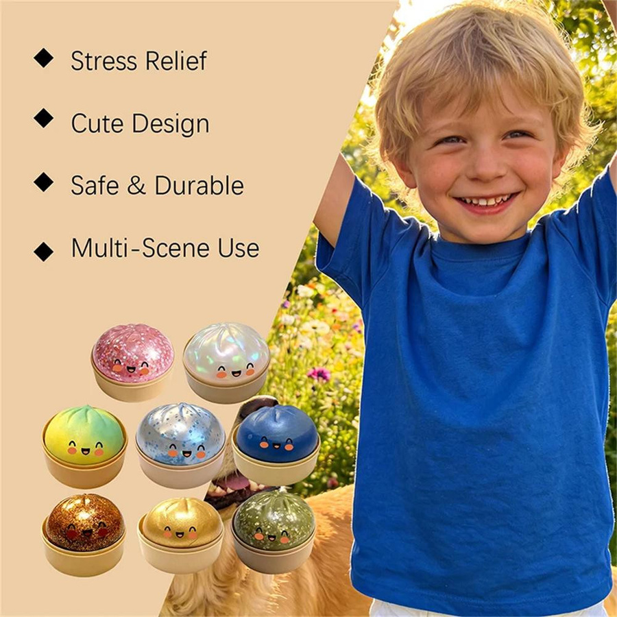 Heißer Kristall-Dampfbrötchen Squishy, Fidget Dekoration, Kunststoff, Mehrfarbig - Bild 2