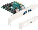 Delock USB-Erweiterungskarte PCI Express x4 zu 2 x USB 3.2 Gen 2 Typ-A 10 Gbps (90106) - Bild 1