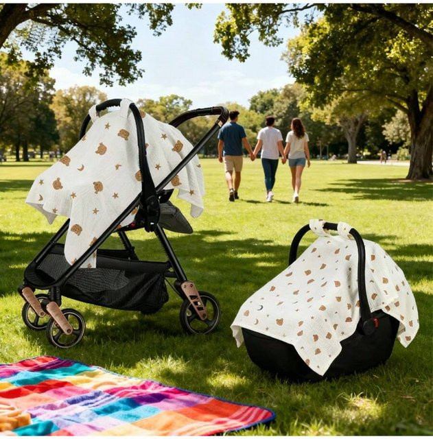 Ultraweicher und atmungsaktiver Kinderwagen-Korbbezug als Sonnenschutz und Staubschutz - Bild 1