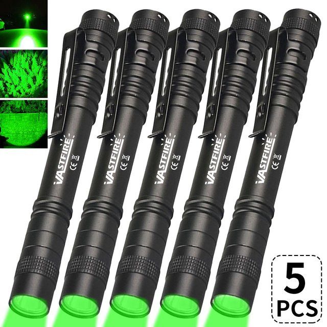 VASTFIRE Mini-Taschenlampen Grün wasserdicht für Camping und Außenbeleuchtung - Bild 1