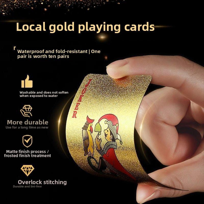 Fashnics Goldfolien Poker Spielkarten, Kunststoff, ab 6 Jahren - Bild 3