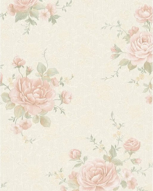 Marburg Vliestapete Floral Rosen in Beige-Pearl, botanisches Design, FSC-zertifiziert - Bild 1