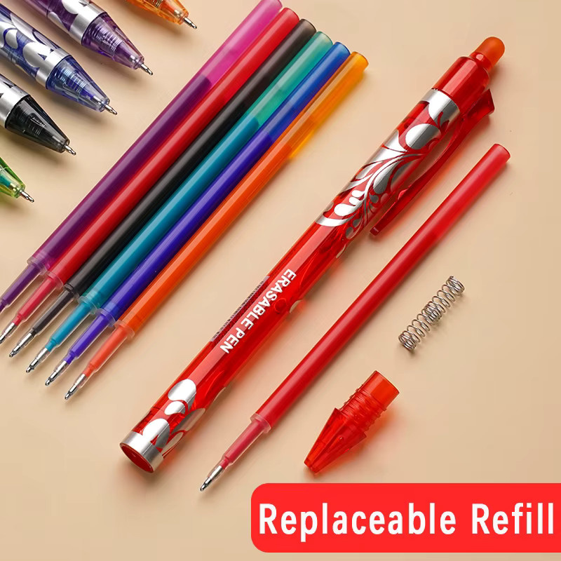 JOMPENS Löschbare Gelstifte im 12er Set mit 5 Farben und Nachfüllstäben für angenehmes Schreiben - Bild 3