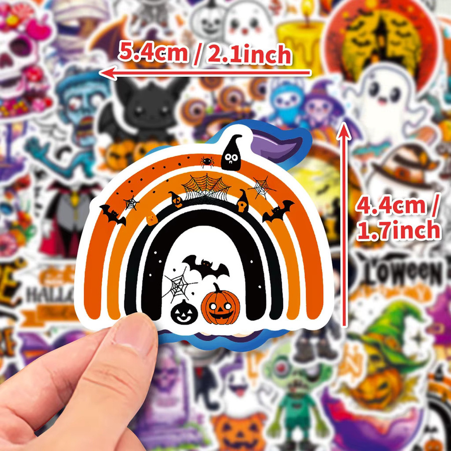 50 Stück Halloween-Aufkleber mit Trick or Treat und Vorfahren-Motiven von RecordingYourLife Store in Mehrfarbig - Bild 4