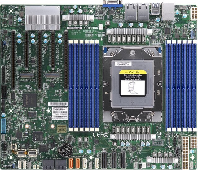 Supermicro H14SSL-NT-B Server-Mainboard ATX mit Socket SP5, DDR5 Unterstützung bis 3 TB und 2x 10GbE Ethernet/LAN - Bild 1