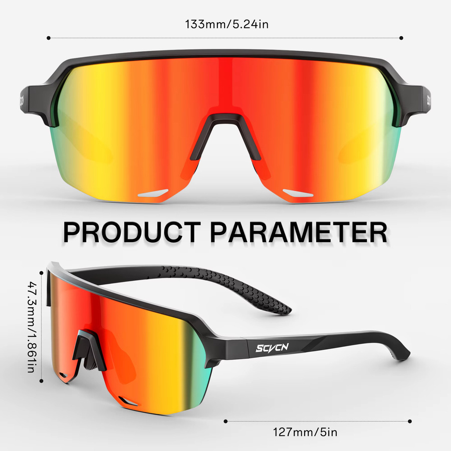 SCVCN Kinder-Sonnenbrille, Vollrand, Kunststoff, UV400-Schutz - Bild 4