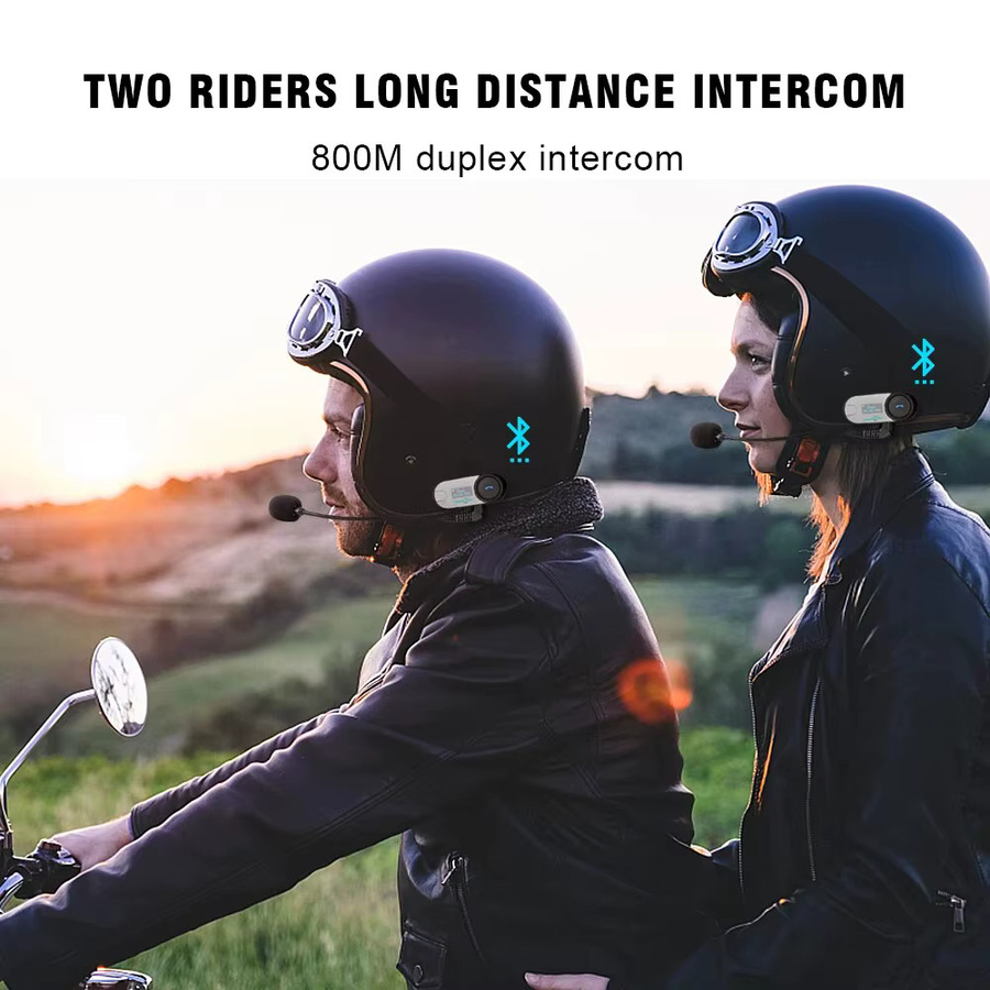 Freedconn T Com SC Bluetooth Motorrad-Intercom Helm-Headset in Schwarz mit BT 5.0 für bis zu 10 Fahrer und Musik-Sharing - Bild 3