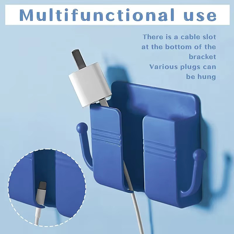 Multifunktionale Wandhalterung für Handy und Fernbedienung in Weiß als Aufbewahrungsbox und Ladestation - Bild 2
