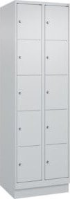 C+P Schließfachschrank Classic PLUS mit Sockel und 2 Abteilen, Farbe Lichtgrau, B/T/H: 195 x 60 x 50 cm - Bild 1