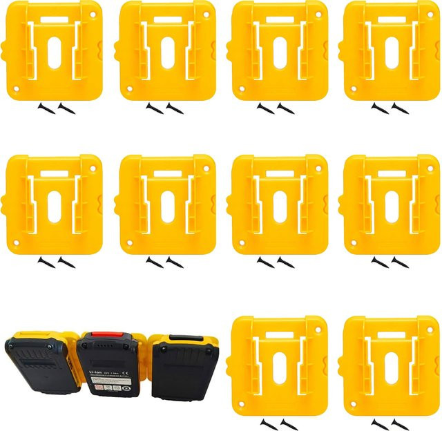 Batteriehalterung kompatibel mit DeWalt 20 V für DCB200 und DCB203 zur Wandmontage oder im Werkzeugkasten - Bild 1