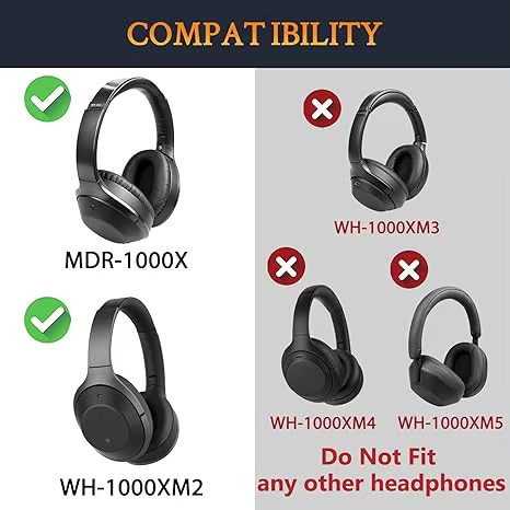 Sony Ersatz-Kit für Kopfhörer mit Ohrpolstern und Kopfband in Schwarz für WH-1000XM2 und MDR-1000X - Bild 2