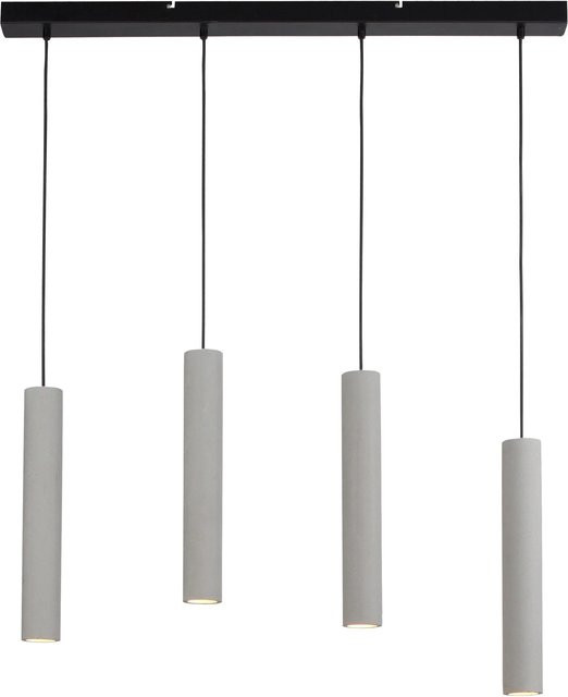 Paul Neuhaus Pendelleuchte Eton in Grau aus Beton im Industrial Design, B/T/H: 100 x 7,5 x 44,5 cm - Bild 1