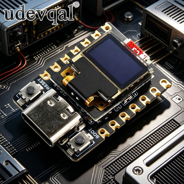 ESP32 C6 Entwicklungsboard-Modul mit 0,42 Zoll OLED-Display, 2,4GHz WLAN, Bluetooth und USB-C für deine IoT DIY-Projekte in Schwarz - Bild 1