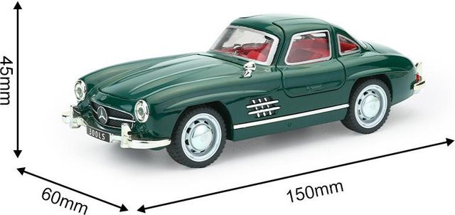 Linyi toy car Mercedes Benz 300Sl Oldtimer, Spielzeugauto, 1:32, mit Licht und Sound, ab 18 Jahre - Bild 1