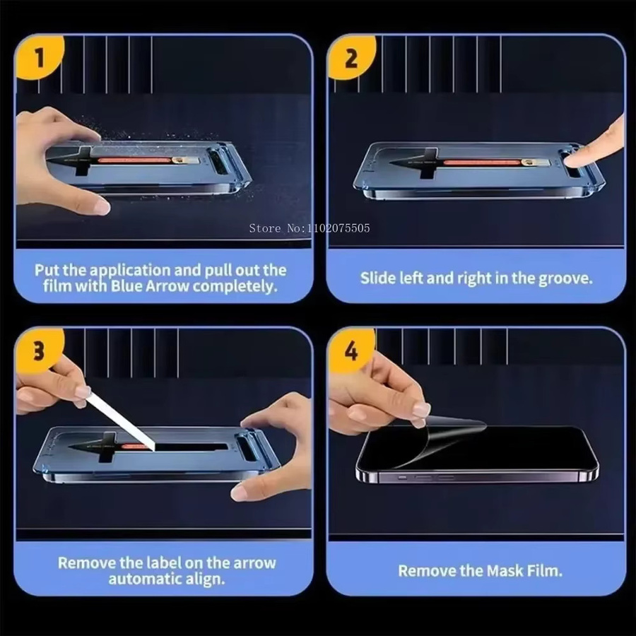 Samsung Displayschutzfolie aus gehärtetem Glas mit Staubeliminierung für S25 EDGE Ultra, S24 FE, S23, S22 und S21 Plus, transparent - Bild 4