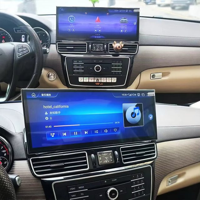 YANFU Multimedia-Display mit 15,8-Zoll-Touchscreen für Benz ML W166 GL X166 GLE GLS (2013-2015), kabelloses CarPlay, Android Auto und Navigation, Schwarz - Bild 1