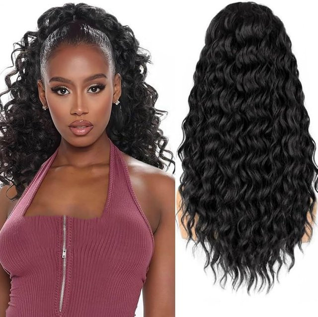 Suri Hair Locken-Pferdeschwanz-Perücke, synthetisch, 22 Zoll, Damen - Bild 1