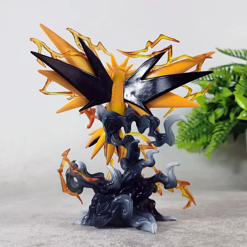 Bandai Pokemon Zapdos Anime Figur in Gelb als Schreibtisch Dekoration und Sammlerstück - Bild 2