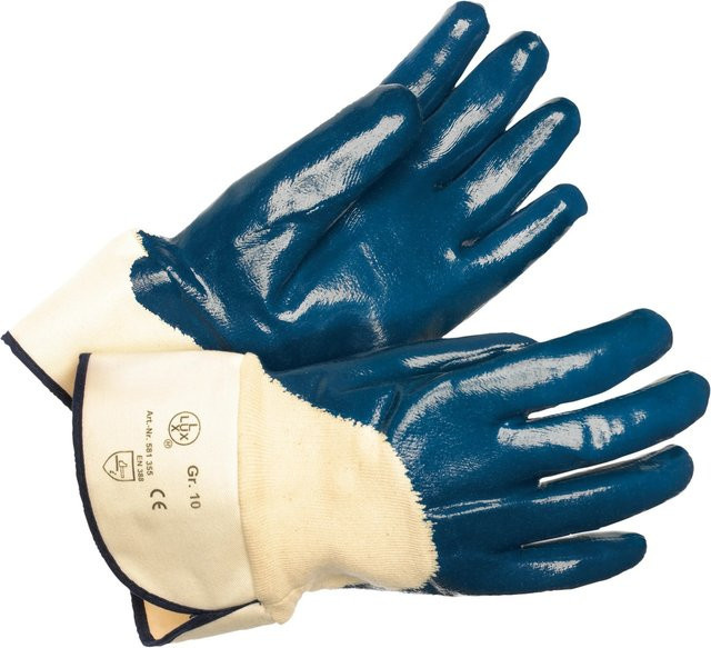 LUX-TOOLS Nitrilhandschuhe Blau Grösse 10 nach EN 388 - Bild 1