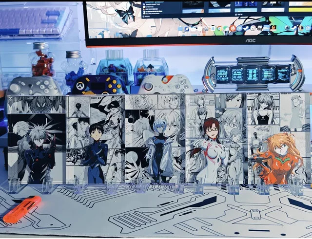 Bandai Neon Genesis Evangelion Acryl Stand Block, Bunt / Mehrfarbig - Bild 1