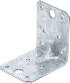 BGS Do it yourself Winkelverbinder mit Sicke, galvanisiert, Farbe: Silber, B/H/T: 7,0 x 7,0 x 5,5 cm - Bild 1