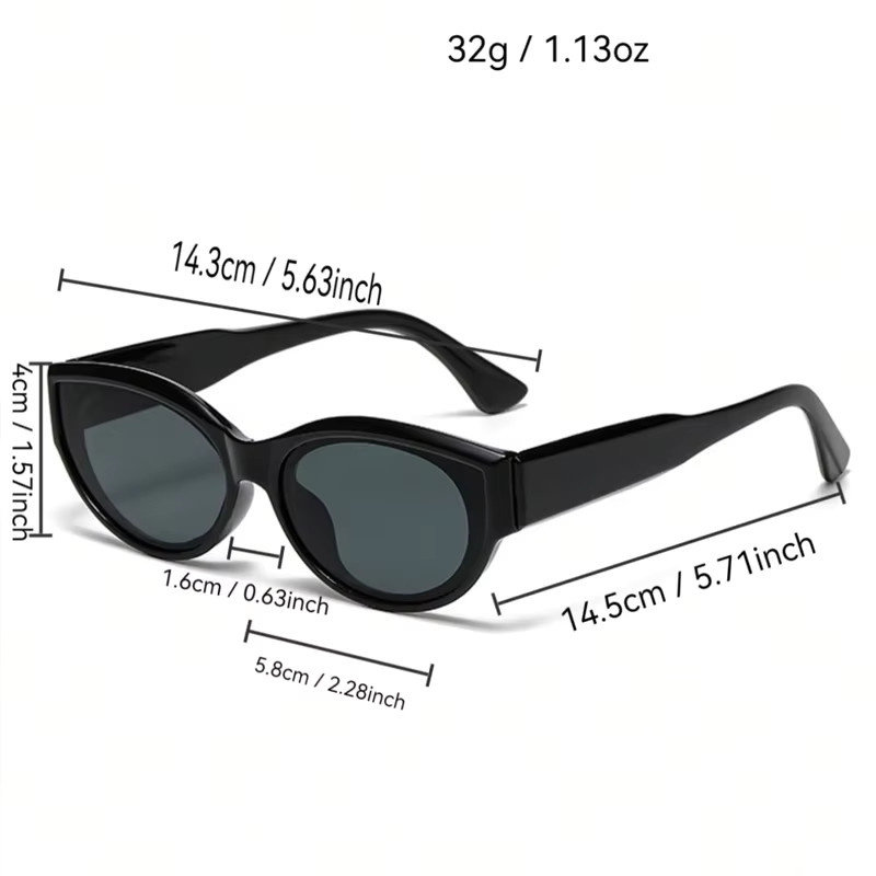 CAIPAI Sonnenbrille Cat-Eye, Vollrand, Kunststoff, schwarz - Bild 3