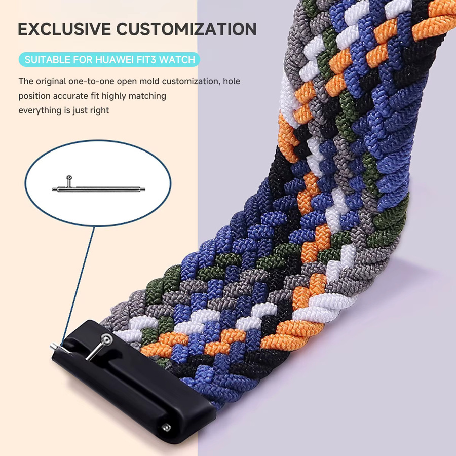 CHIICSMART Uhrenarmband Nylon, Bunt, Huawei Watch Fit - Bild 4
