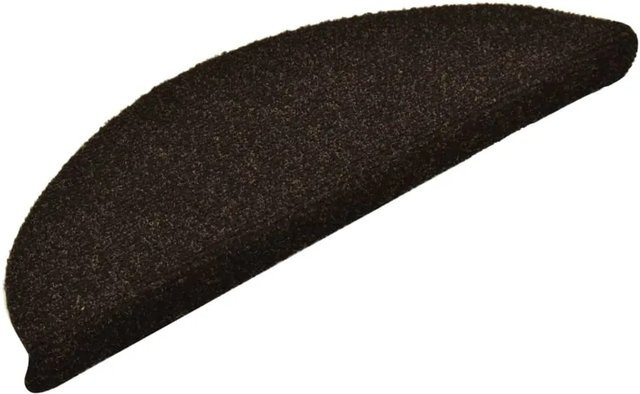 vidaXL Selbstklebende Treppenmatten aus Nadelvlies in Dunkelbraun, 10 Stück, rutschfest und schalldämmend, B: 56 cm, H: 17 cm, T: 3 cm - Bild 1