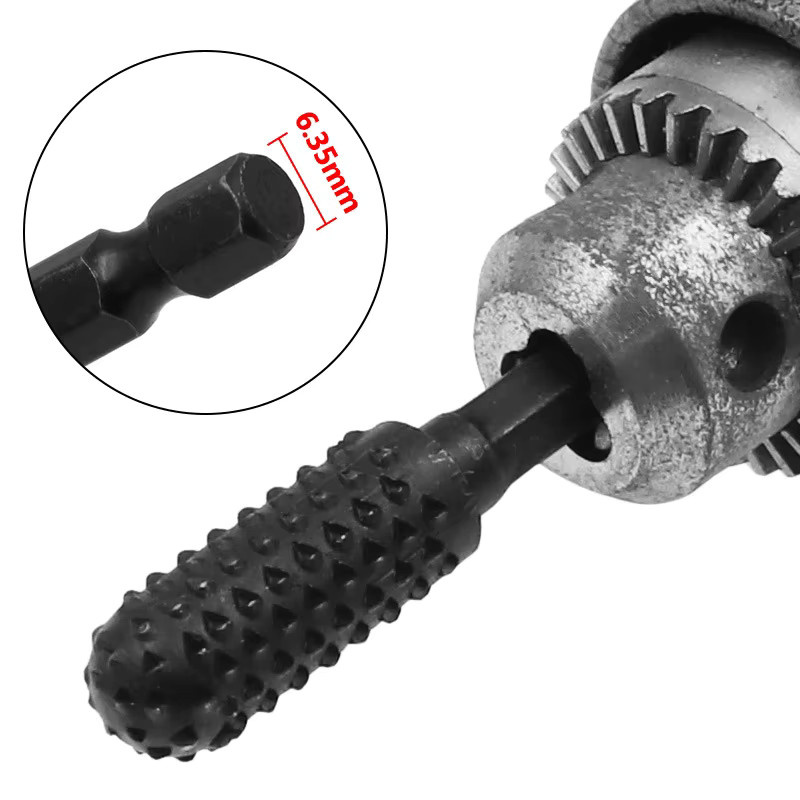 AXE SHAN Rotary Dateien Set für elektrische Bohrer und Schleifer in Schwarz mit Double Cut Fräsern und Raspelköpfen für Holzbearbeitung und Schnitzarbeiten - Bild 5