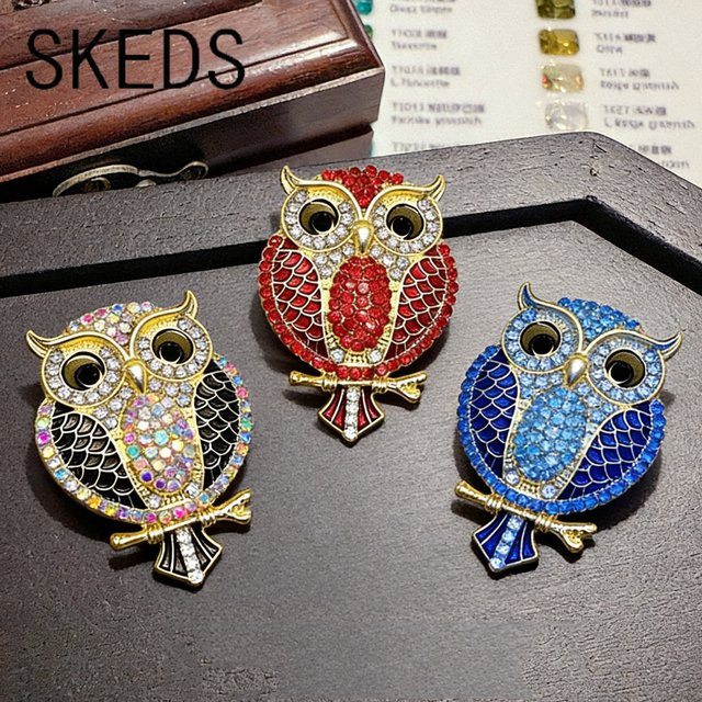 SKEDS Brosche, Eulen-Anstecknadel, Unisex - Bild 1