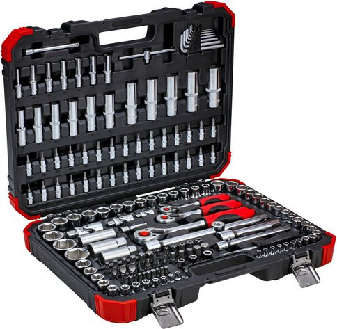 Gedore red Steckschlüsselsatz 172-teilig aus Chrom-Vanadium in Rot und Schwarz mit 1/4", 3/8" und 1/2" Antrieb - Bild 2