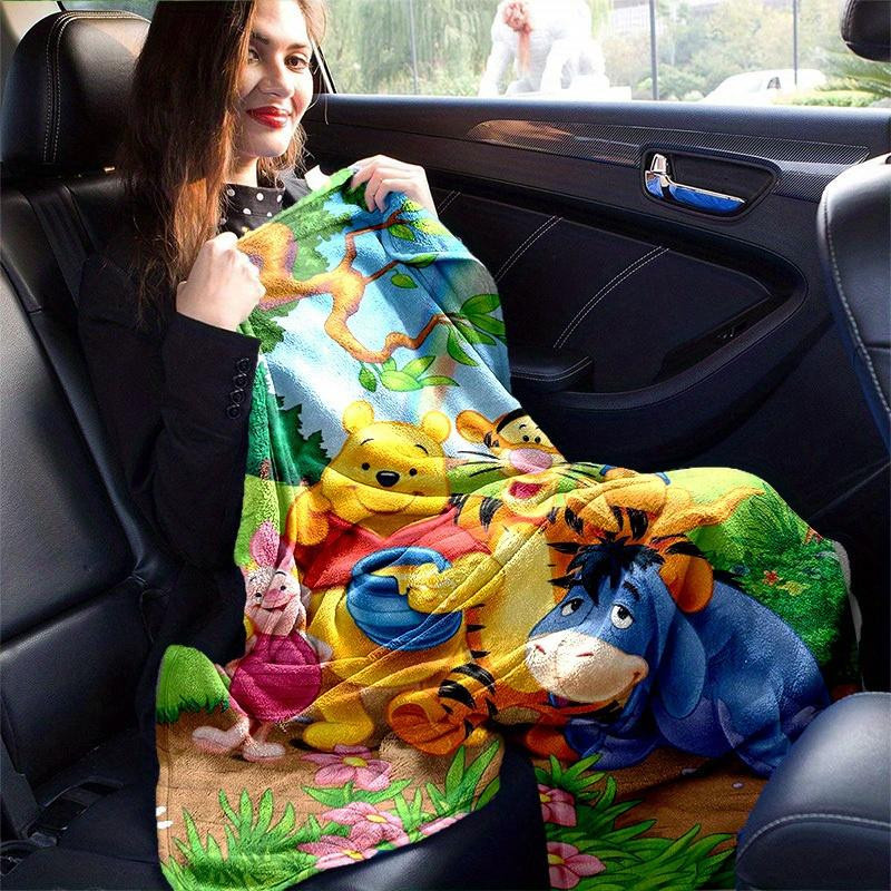 Yun Heng Three Winnie Puuh Freunde Kuscheldecke aus Flanell, Mehrfarbig, B: 80 cm, L: 120 cm - Bild 3