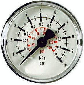IMI Norgren Manometer 18-015-855 in Weiß mit Messbereich 0 bis 16 bar - Bild 1