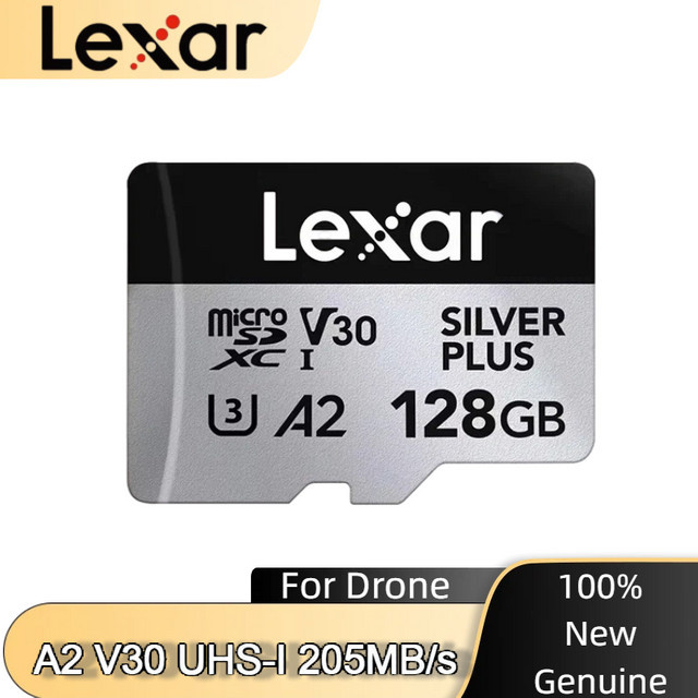 Lexar Professional Silver PLUS microSDXC UHS-I Speicherkarte 64GB, U3 A2 V30 4K TF-Karte für Tablet und Drohne, Farbe Silber - Bild 1