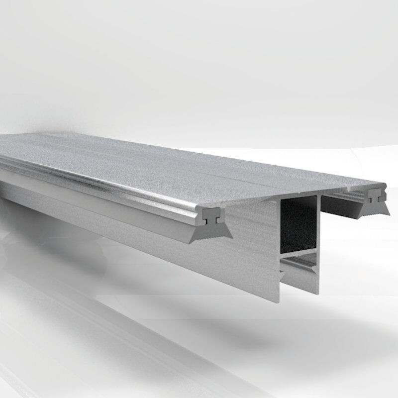 DUO Mittel/Ober Verlegeprofil von Friedrich von Lien AG aus Aluminium in Silber für Auflagenband - Bild 1