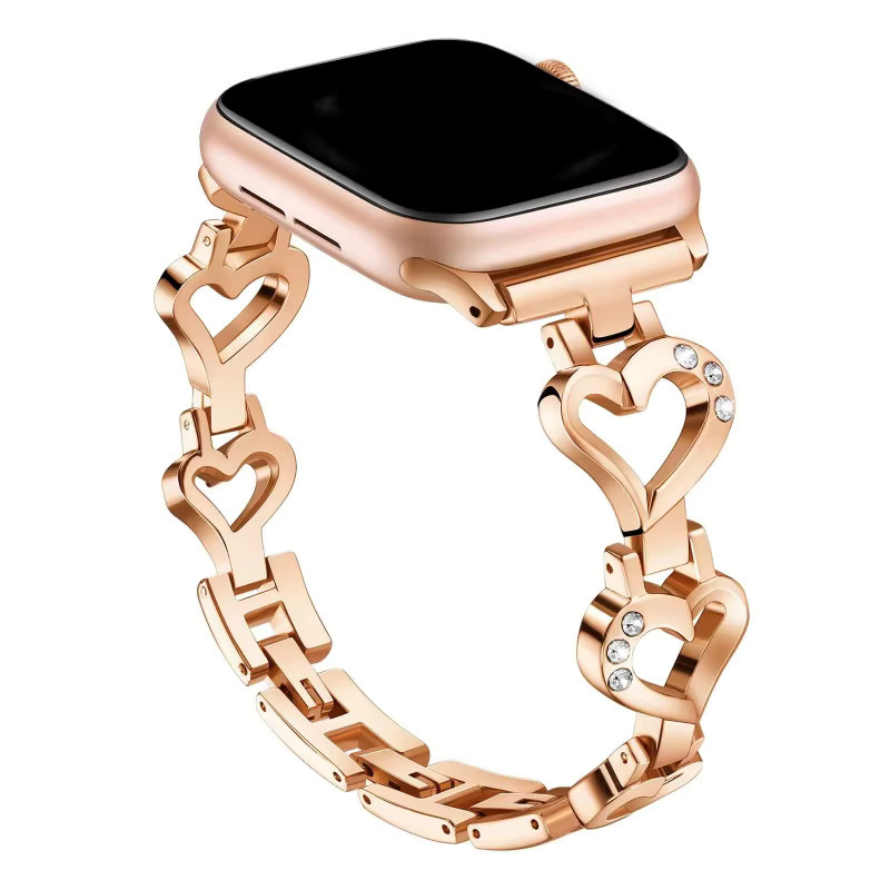 JBAILI Uhrenarmband Edelstahl, Diamant, Roségold - Bild 2