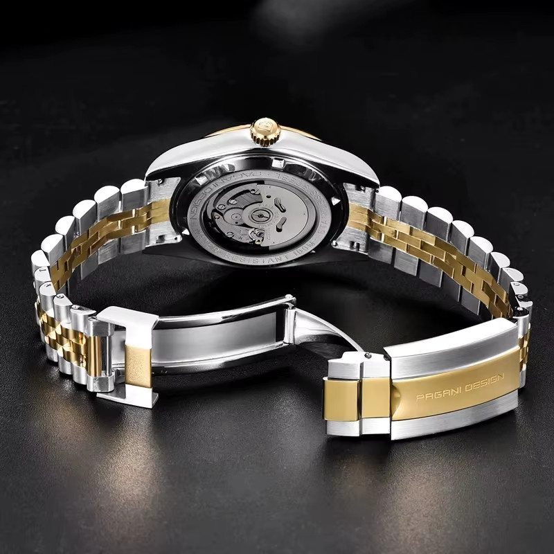 PAGANI DESIGN Armbanduhr Automatik, Edelstahl, Schwarz, Herren - Bild 5