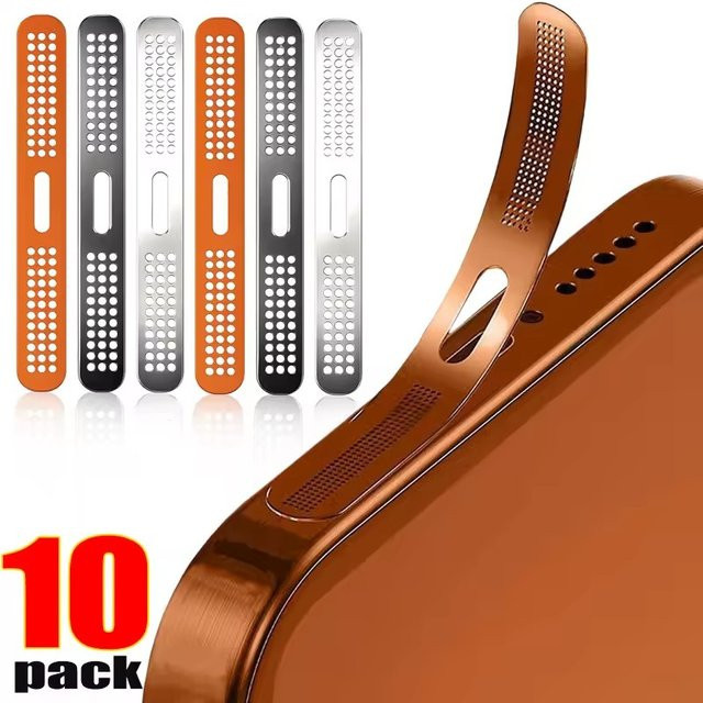 Metall Staubdicht Net Aufkleber für Apple iPhone 17 Pro Max und 17 Pro, Hörer Loch Anti-staub Mesh Protector, Farbe: Silber - Bild 1