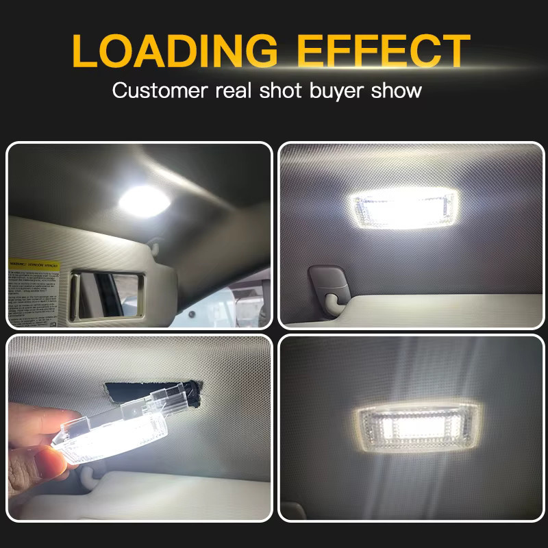 APMATAUTO LED Sonnenblenden Spiegel Lampen Set für VW Golf Passat Polo Tiguan Scirocco Jetta Sharan (2 Stück) - Bild 3