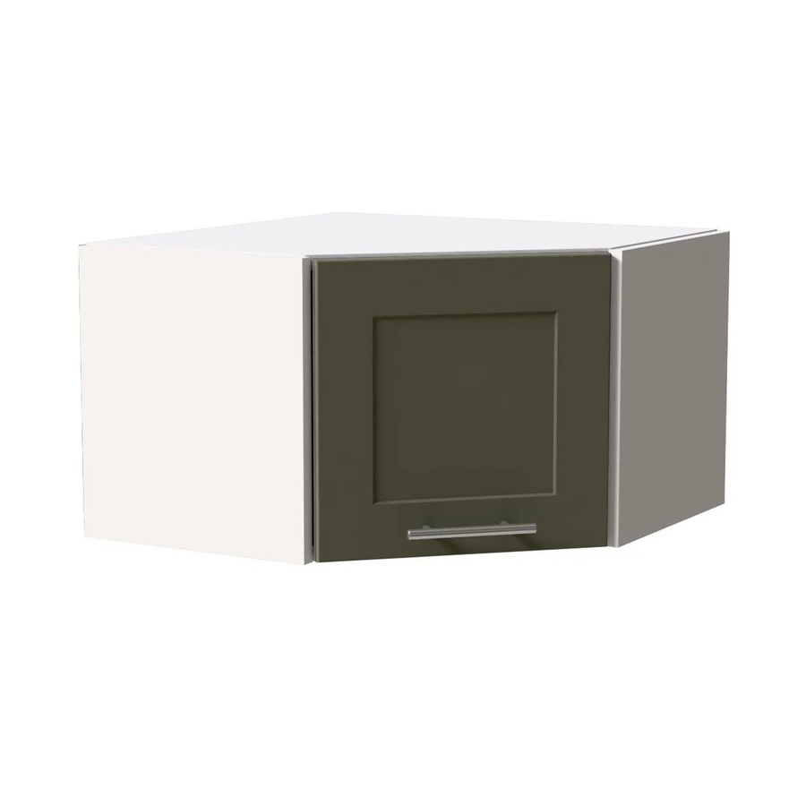Feldmann-Wohnen Eckhängeschrank Oslo W10 in Weiß und Reed Green Matt mit Soft-Close-Türen, B/T/H: 60 x 60 x 36 cm - Bild 2