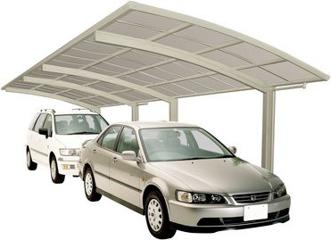 Ximax Doppelcarport Portoforte-60 Tandem in Edelstahl-Look, Farbe: silberfarben, B/T: 270,4 x 982,6 cm - Bild 3