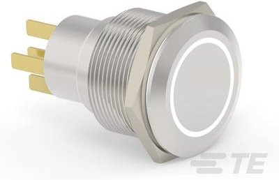 TE Connectivity Drucktaster 2213772-2 in Weiß und Silber - Bild 1