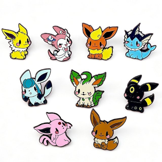 Potdemiel Eeveelutions-Emaille-Pins-Set, 9-teilig - Bild 1