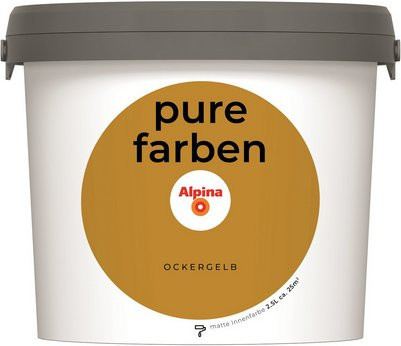 Alpina Wandfarbe Pure Farben in Gelb, matt, 2,5 l - Bild 1