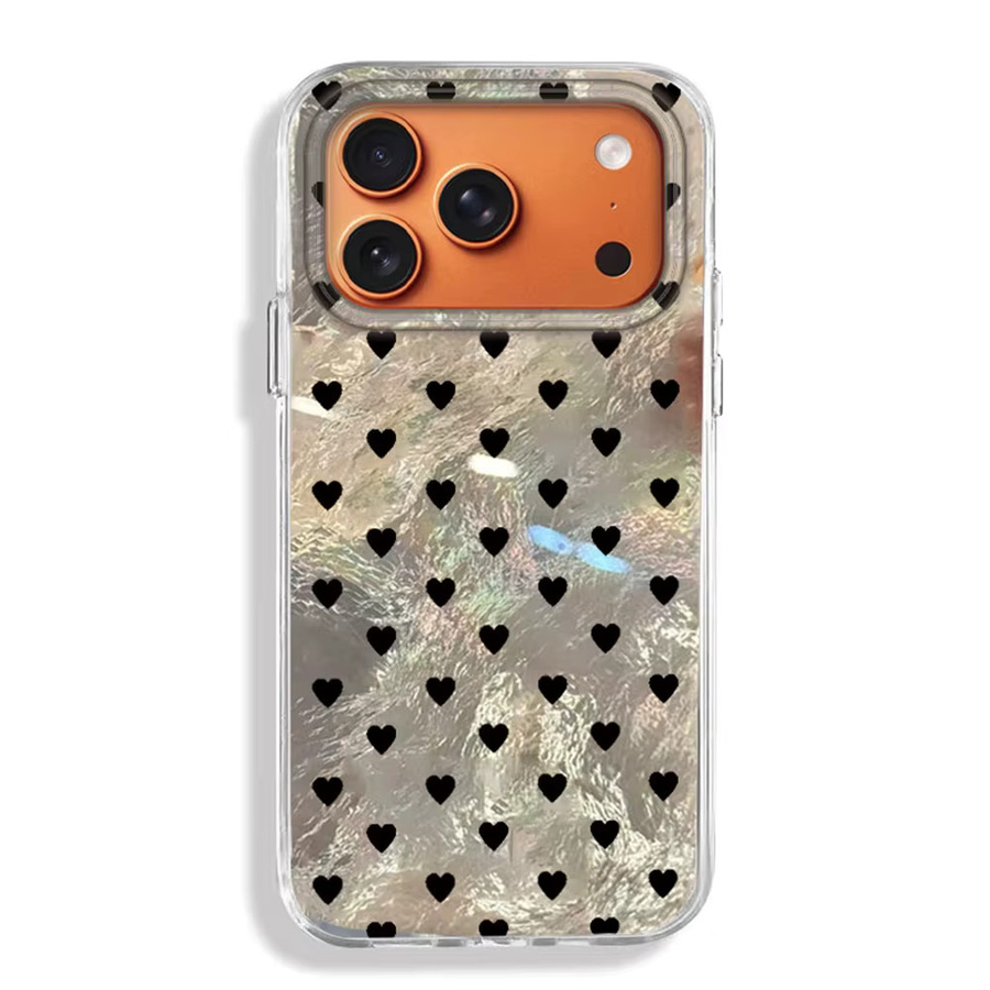 Handyhülle mit buntem Liebesherz-Mädchen-Design für Apple iPhone Modelle in Schwarz und Multicolour - Bild 3