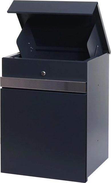 PROREGAL Paketkasten aus verzinktem Metall in Anthrazit-Edelstahl, H x B x T: 58 x 45 x 36 cm - Bild 1