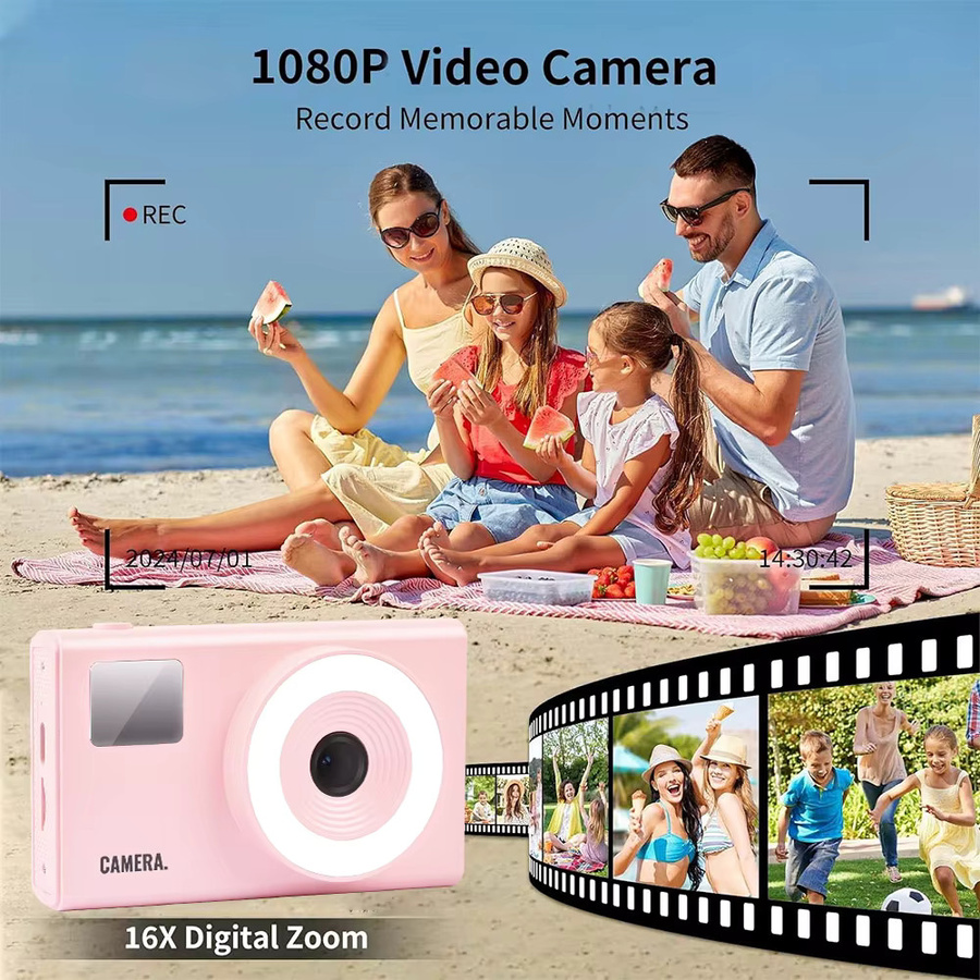 RIVGOT Kinder Kamera, Lernspielzeug, mit 64GB Karte, 1080p Video recorder - Bild 2