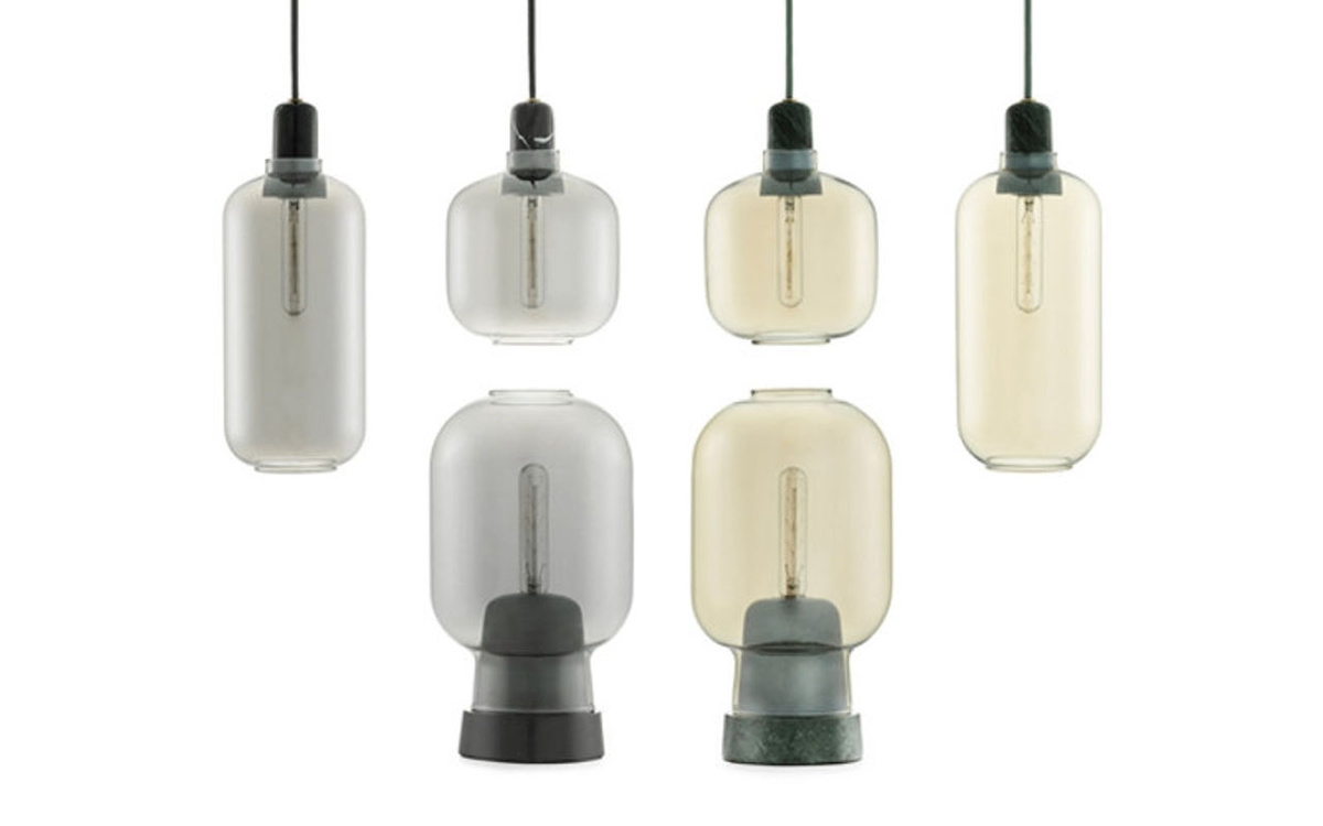 Normann Copenhagen Amp Hängeleuchte aus Glas in Schwarz und Transparent mit E14 Fassung - Bild 2