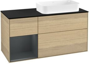 V&B Waschtischunterschrank Finion in Braun mit Eichenoptik, B/T: 120 x 60 cm - Bild 1